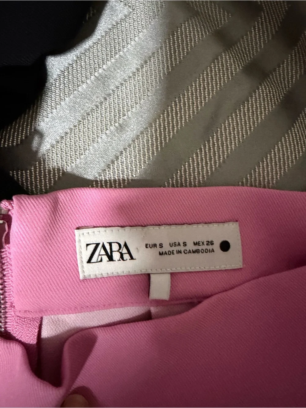 Zara Pink Midi Pleated A-Line Skirt